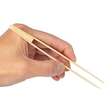 Eco-Friendly Bamboo Tweezers for Art and Crafts