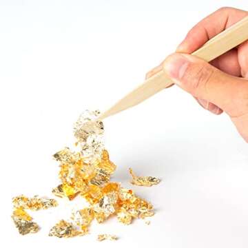 Eco-Friendly Bamboo Tweezers for Art and Crafts