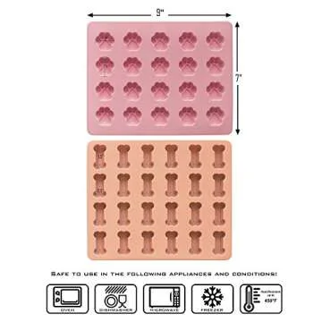 Mini Paw and Bone Silicone Dog Treat Molds