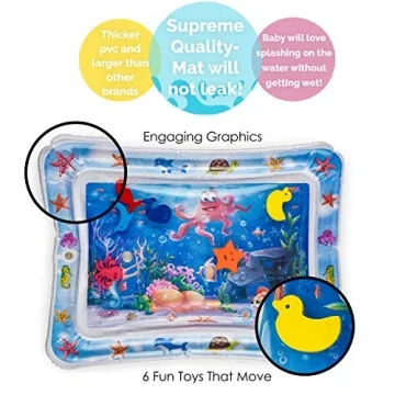 Splashin' Kids Fun Tummy Time Water Mat for Infants
