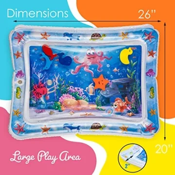 Splashin' Kids Fun Tummy Time Water Mat for Infants