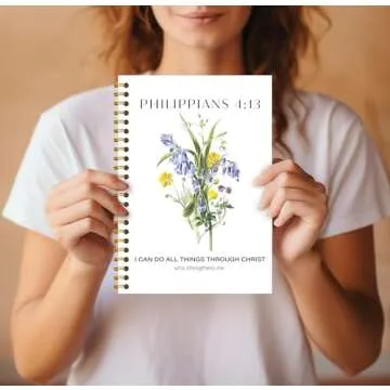 Guymn Christian Bible Notebook Journal - Christian Spiral Journal Notebook, Inspirational Notebooks, Bible Journal, Bible Notebook, 5.5×8.3 Prayer Journal for Women, 164 Pages