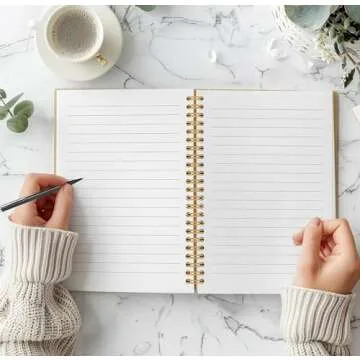 Guymn Christian Bible Notebook Journal - Christian Spiral Journal Notebook, Inspirational Notebooks, Bible Journal, Bible Notebook, 5.5×8.3 Prayer Journal for Women, 164 Pages