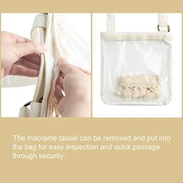 Mkono Clear Bag Stadium Approved, Boho Concert Purses for Women Cute Crossbody Festival Bag for Sport Events Festival Concert Accessories