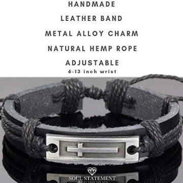 Leather Cross Bracelet for Teens - Soul Statement