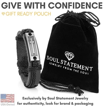 Leather Cross Bracelet for Teens - Soul Statement