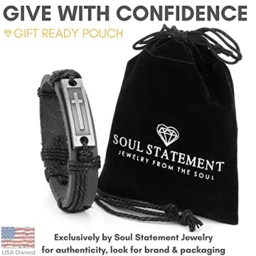 Leather Cross Bracelet for Teens - Soul Statement