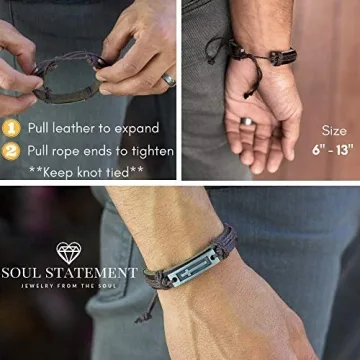 Leather Cross Bracelet for Teens - Soul Statement