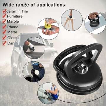 Auronp Dent Puller,Car Dent Puller,3 Pack Handle Lifter,Powerful Car Dent Remover,Suction Cup Dent Puller and Paintless Dent Repair Kit for Car Body Dent 5.4in
