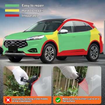 Auronp Dent Puller,Car Dent Puller,3 Pack Handle Lifter,Powerful Car Dent Remover,Suction Cup Dent Puller and Paintless Dent Repair Kit for Car Body Dent 5.4in