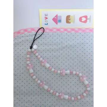Drawwind Phone Charm Strap Universal Cell Phone Lanyard Wrist Strap Beaded Phone Chain String Handma...