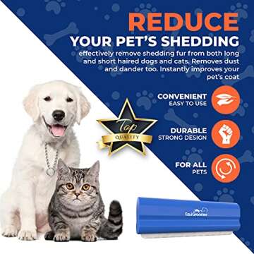 EasyGroomer Deshedding Brush for Dogs and Cats