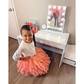 Hollywood Tri-Tone XL Makeup Mirror with LED Bulbs