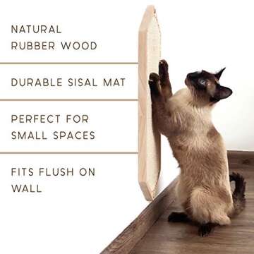 Wall Mounted Cat Scratcher for Indoor Cats and Kittens