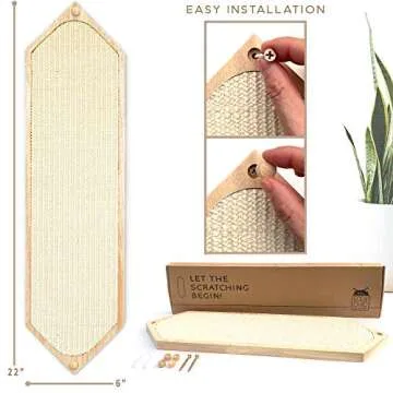 Wall Mounted Cat Scratcher for Indoor Cats and Kittens
