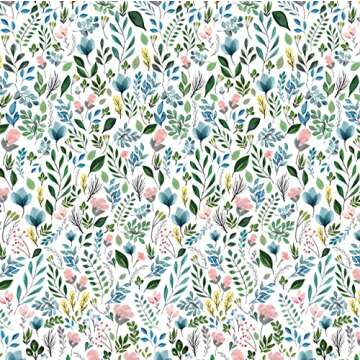 Splash Home Sia Floral Design Polyester Shower Curtain, for Bathroom and Bathtub Curtains, Lightweight Washable Cloth & Water-Resistant, 70W x 72H Inch