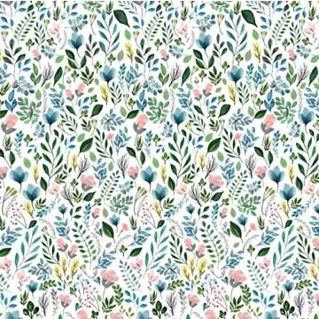 Splash Home Sia Floral Design Polyester Shower Curtain, for Bathroom and Bathtub Curtains, Lightweight Washable Cloth & Water-Resistant, 70W x 72H Inch