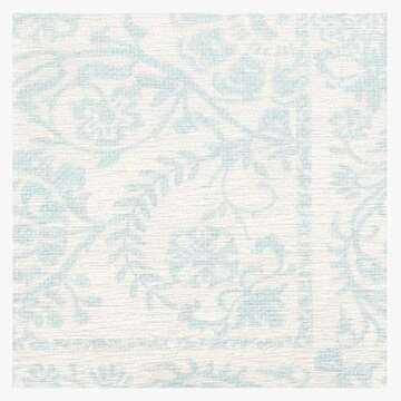 RUGGABLE Washable 6x9 Area Rug, Delphina Powder Blue, Premium Rugs for Living Room, Bedroom, Kitchen, Office, Classroom with Gripper Non Slip Pad