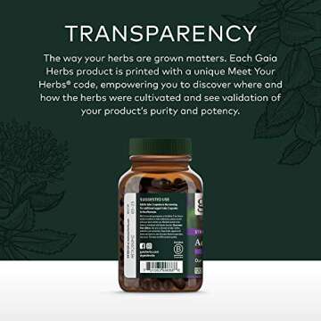 Gaia Herbs, Adrenal Health Daily Support Vegan Liquid Phyto Capsules - Stress Relief and Adrenal Fatigue Supplement, Ashwagandha, Holy Basil, Rhodiola, 120-Count (Pack of 1)