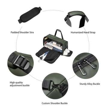 Garment Duffle Bags for Travel,Moulyan Convertible Garment Bag with Shoe Compartment,3 in 1 Waterproof Travel Suit Bag with Shoulder Strap for Men Women