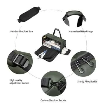 Garment Duffle Bags for Travel,Moulyan Convertible Garment Bag with Shoe Compartment,3 in 1 Waterproof Travel Suit Bag with Shoulder Strap for Men Women