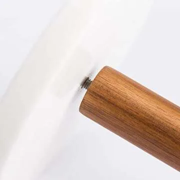 Elegant Acacia Wood Paper Towel Holder with Marble Base