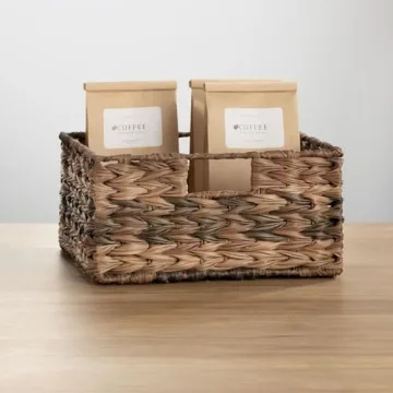 mDesign Woven Plastic Storage Bins - 6 Pack Organizational Solution