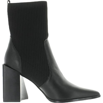 Steve Madden Women's Tackle Ankle Boot in Black Leather - Stylish and Comfortable