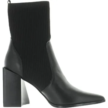 Steve Madden Women's Tackle Ankle Boot in Black Leather - Stylish and Comfortable