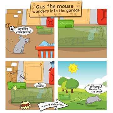 KindTrap - Humane Live Mouse Trap with Smart Alarm for Pet Safety