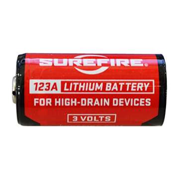 SureFire 72 Pack 123A Lithium Batteries, Red