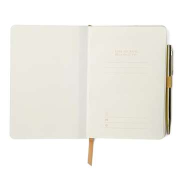 DesignWorks Ink Gratitude Journal with 196 Guided Pages for Daily Thoughts and Goals with Pen and Ribbon Marker | Undated Daily Mindfulness Journal, Pink Attitude of Gratitude