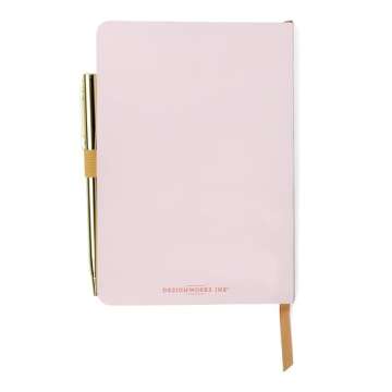 DesignWorks Ink Gratitude Journal with 196 Guided Pages for Daily Thoughts and Goals with Pen and Ribbon Marker | Undated Daily Mindfulness Journal, Pink Attitude of Gratitude