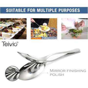 Stainless Steel Serving Utensils Set - 9 Pieces for Every Occasion