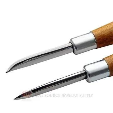Burnishing Jewelry Tool Set with Polished Wood Handle