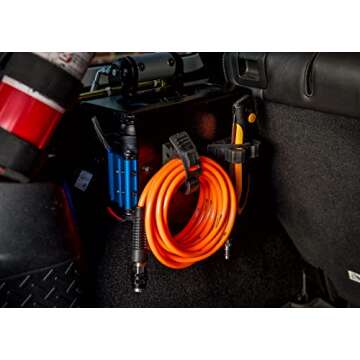 ARB CKMTA12 '12V' On-Board Twin High Performance Air Compressor Bundle with ARB 171302V2 Portable Tire Inflation Kit, Includes High-Temperature Air Hose 23 Foot and Redesigned Accessories Kit