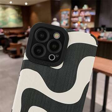 MZELQ for iPhone 13 Pro Max Case, Cute Pattern Wave iPhone 13 Pro Max Case, Screen Protector Camera ...