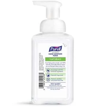 Purell Advanced Hand Sanitizer Naturals Foam with Plant-Based Ethanol, 10 fl oz Foam Pump Bottle (Pa...
