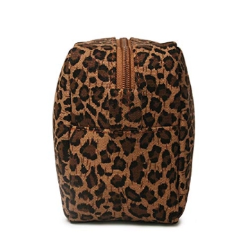 Waterproof Leopard Cosmetic Bag Spacious Travel Organizer