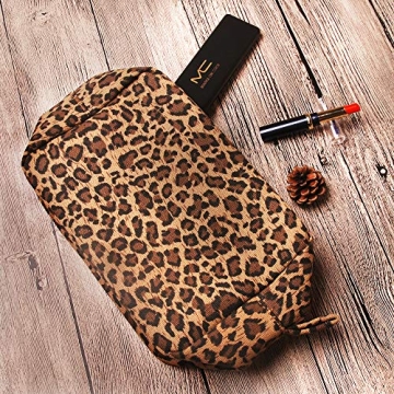 Waterproof Leopard Cosmetic Bag Spacious Travel Organizer