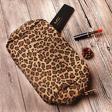 Waterproof Leopard Cosmetic Bag Spacious Travel Organizer
