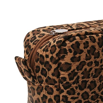 Waterproof Leopard Cosmetic Bag Spacious Travel Organizer