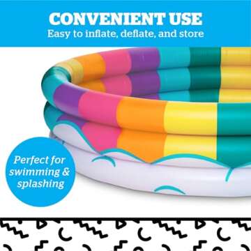 BigMouth Inc Colorful Inflatable Kiddie Pool - Rainbow Fun