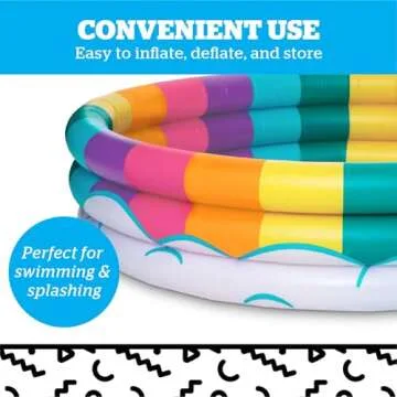 BigMouth Inc Colorful Inflatable Kiddie Pool - Rainbow Fun
