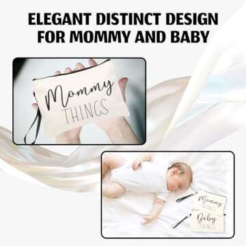 BARUN Mommy and Baby Bag - New Mom Gifts New Mommy Essentials, Postpartum Gifts for Mom Gifts for New Moms, New Mom Accessories Gifts Mama, New Mommy Gifts Travel Gifts for Mom,New Mother Gift 2Pcs