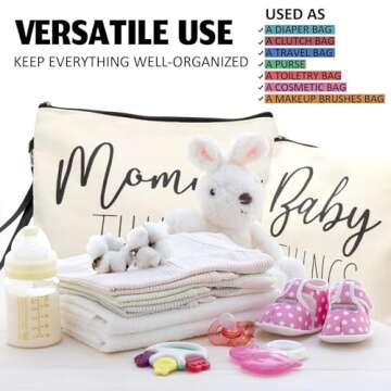 BARUN Mommy and Baby Bag - New Mom Gifts New Mommy Essentials, Postpartum Gifts for Mom Gifts for New Moms, New Mom Accessories Gifts Mama, New Mommy Gifts Travel Gifts for Mom,New Mother Gift 2Pcs