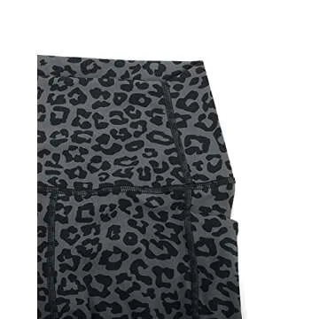 CRZ YOGA Women's Naked Feeling Biker Shorts with Pockets 6'' - High Waisted Yoga Gym Workout Spandex Leopard Printed 1 Small
