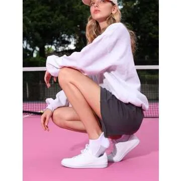 cuangya Performance Ankle Socks for Women - Cushioned Running & Hiking Socks, 5 Pairs