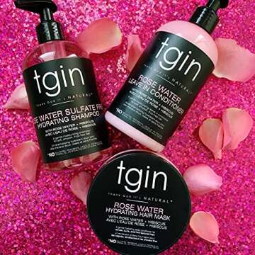 Thank God It's Natural tgin Rose Water Sulfate-Free Hydrating Shampoo for Curly, Coily and Wavy Hair...