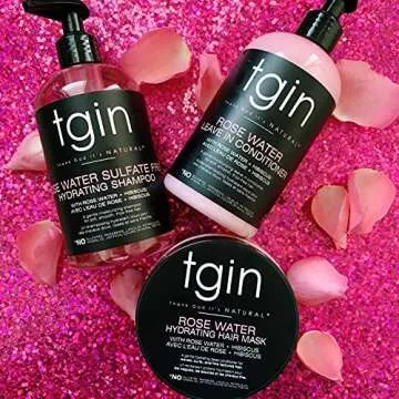 Thank God It's Natural tgin Rose Water Sulfate-Free Hydrating Shampoo for Curly, Coily and Wavy Hair...
